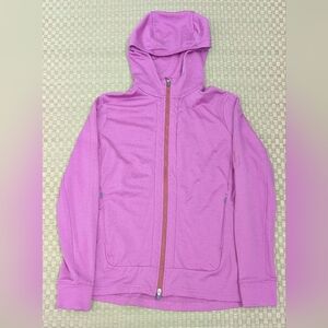 Icebreaker 100% Merino Wool Full Zip Hoodie Pink Women's Size Large